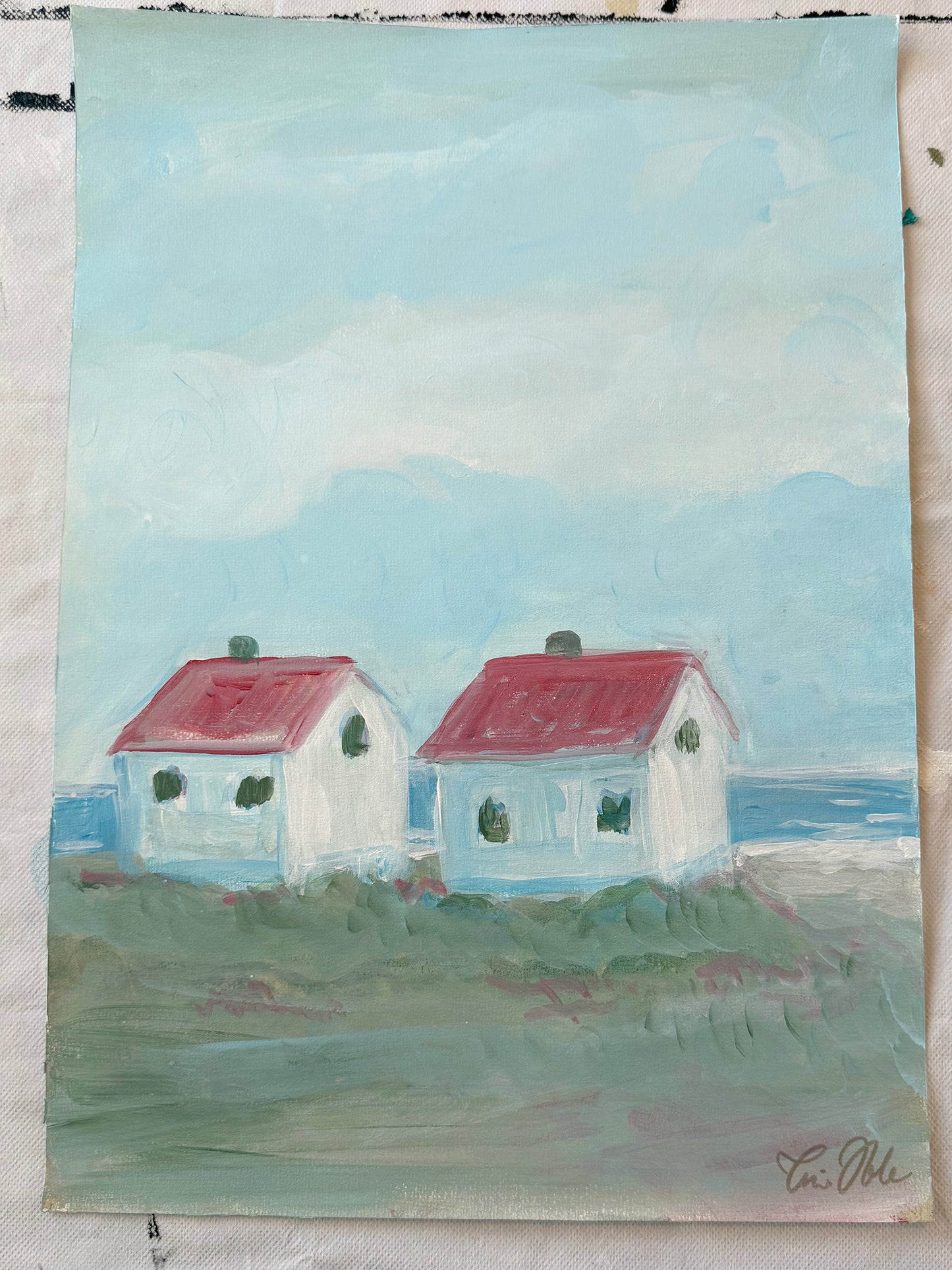 To hus ved havet, maleri