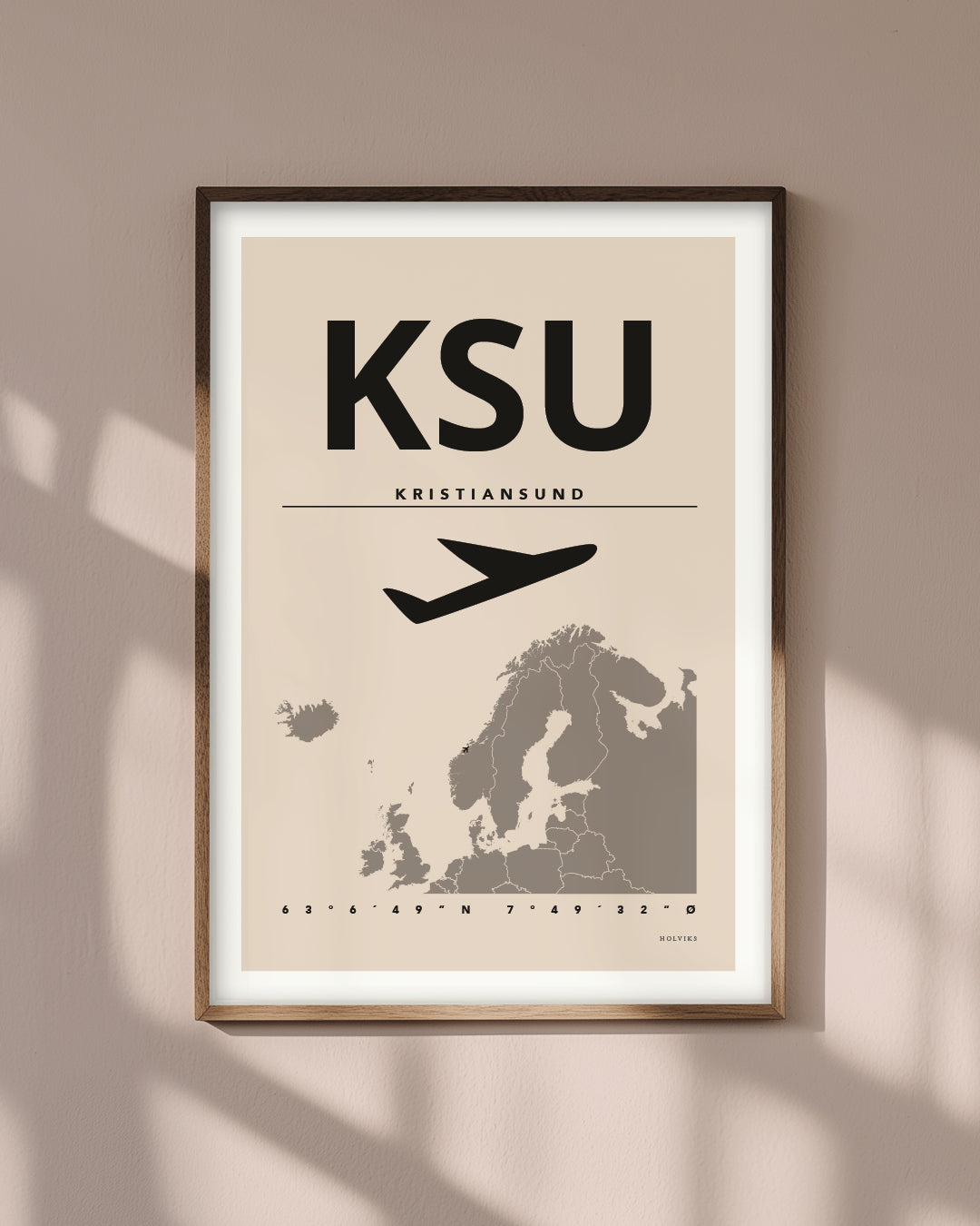 KRISTIANSUND pastellrosa, poster
