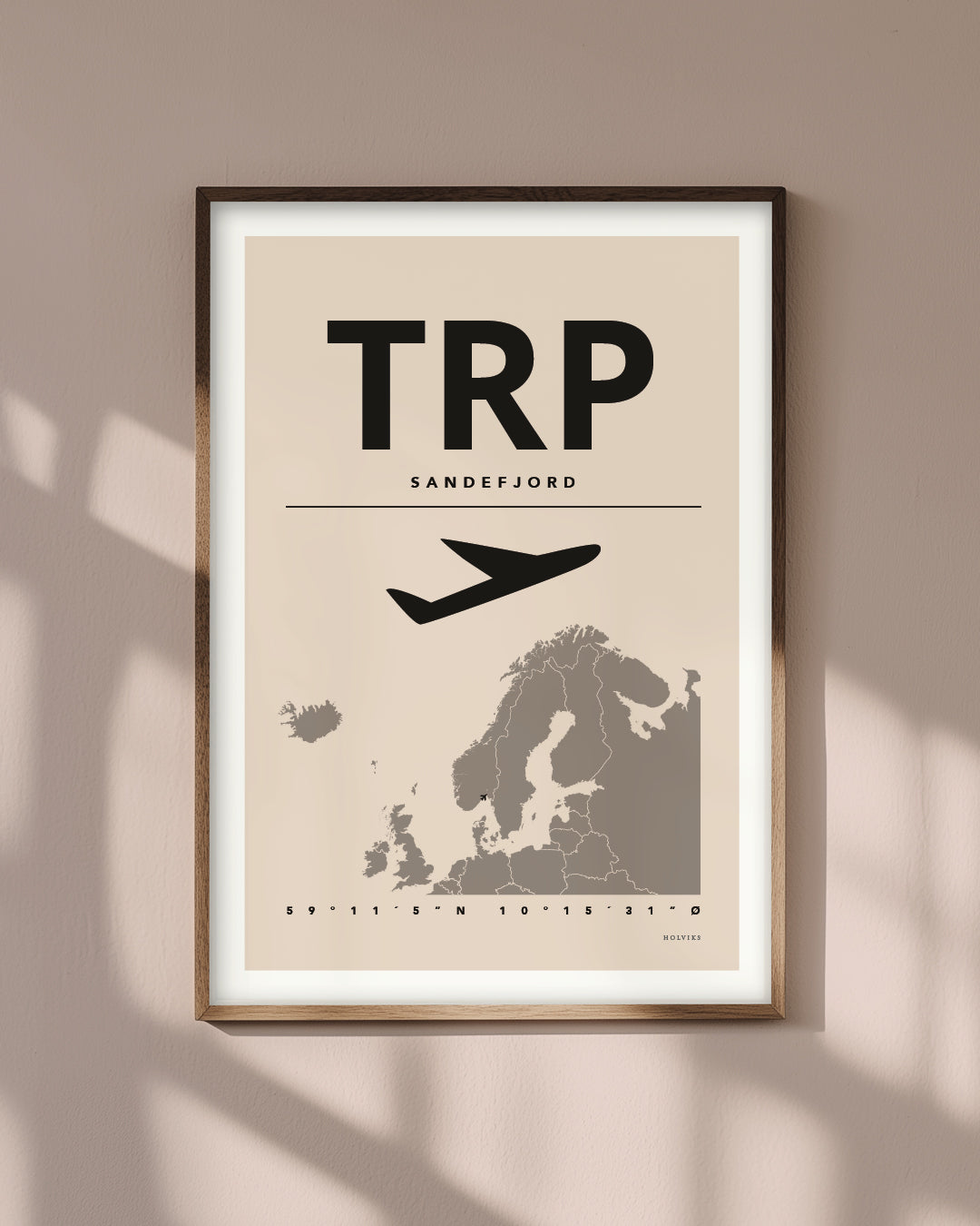 SANDEFJORD pastellrosa, poster