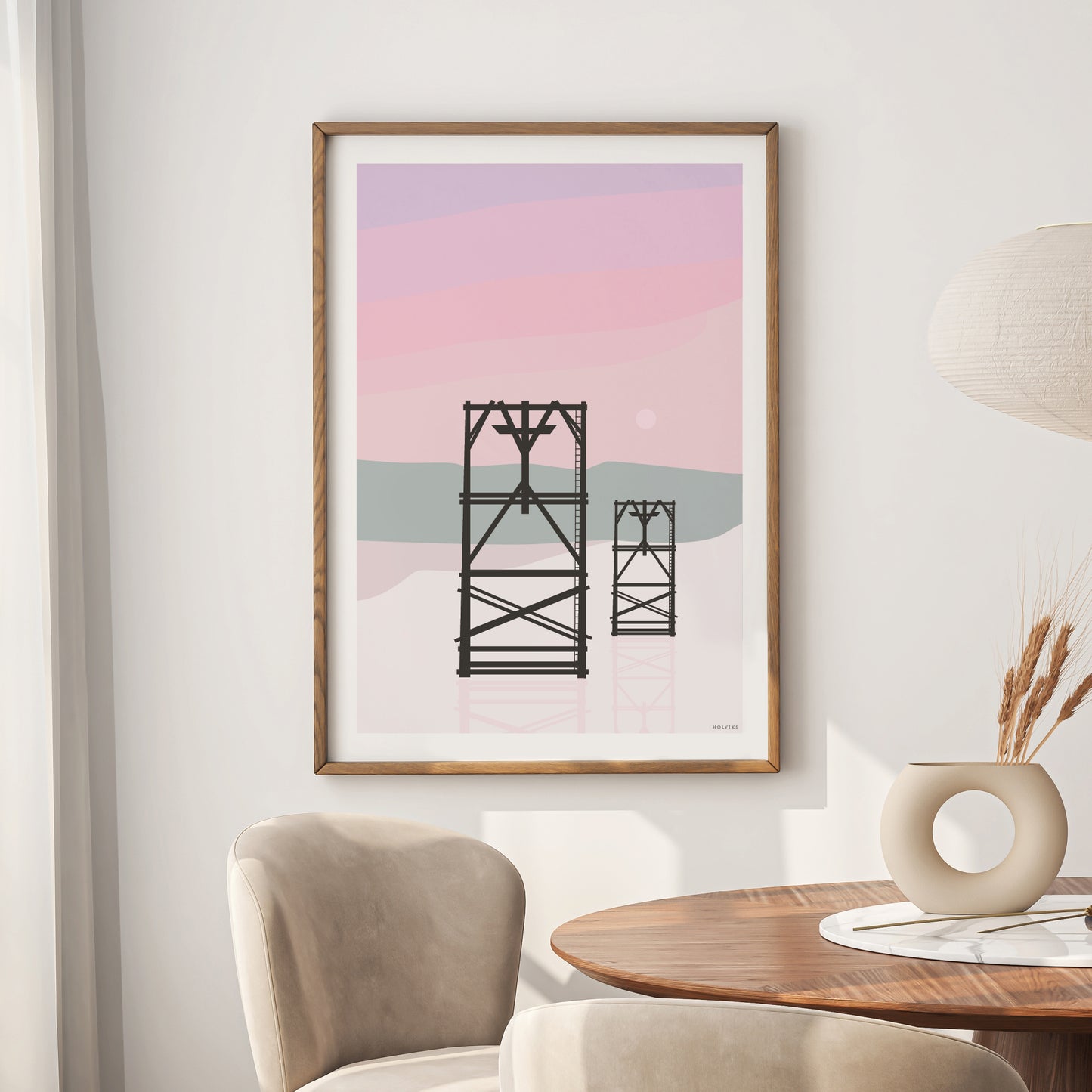 TAUBANE SVALBARD pastellrosa, poster