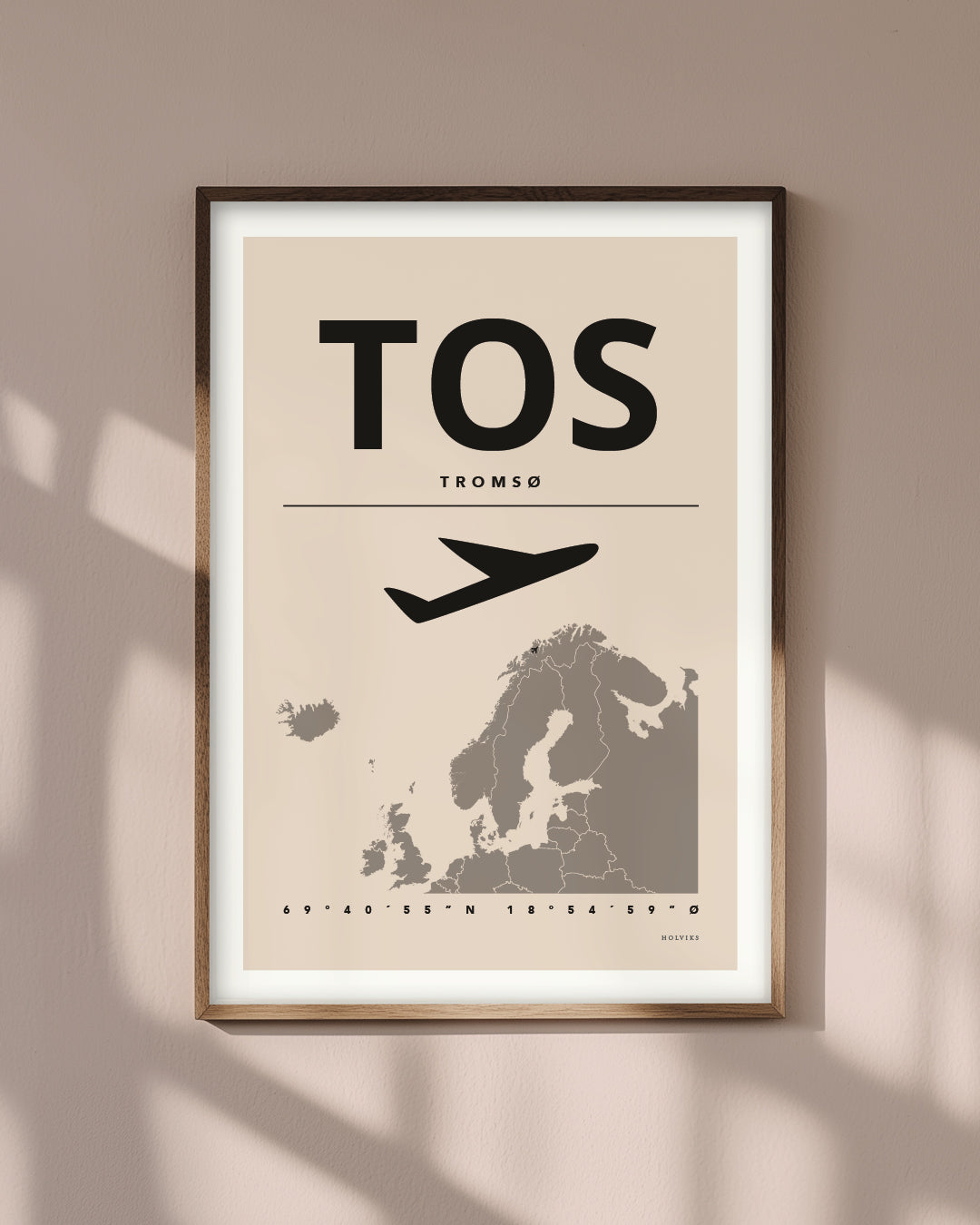 TROMSØ pastellrosa, poster