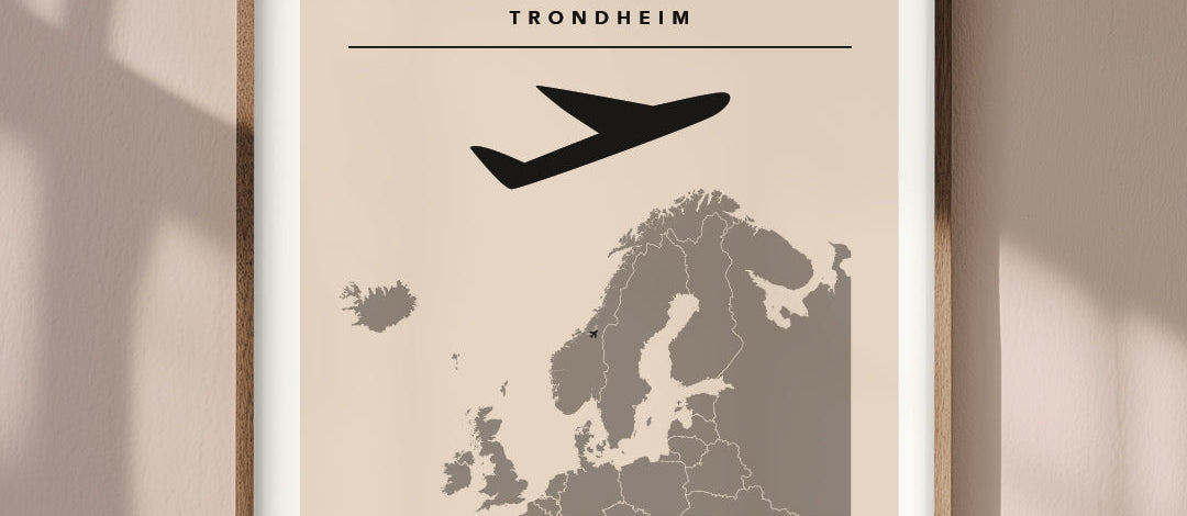 TRONDHEIM pastellrosa, poster