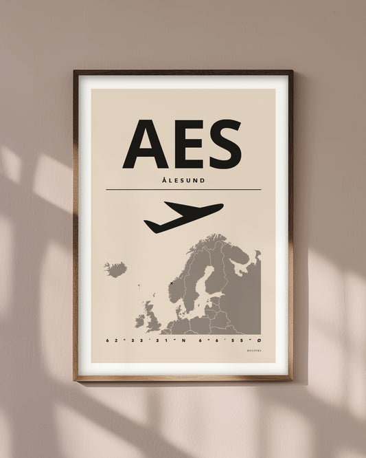 ÅLESUND pastellrosa, poster