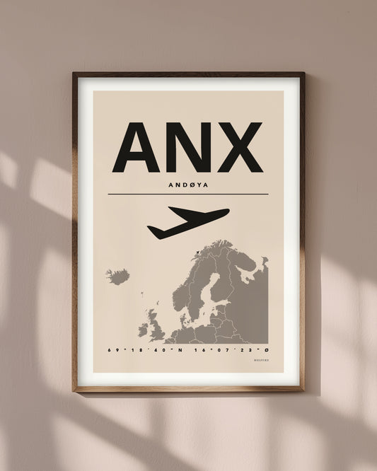 ANDØYA pastellrosa, poster