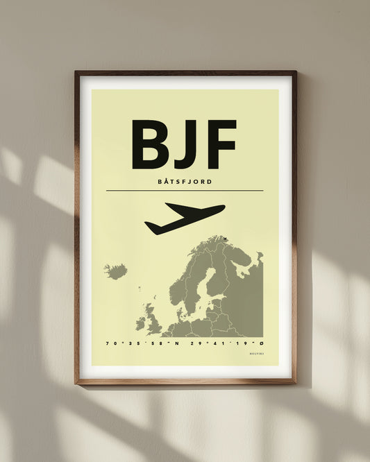 BÅTSFJORD gul, poster