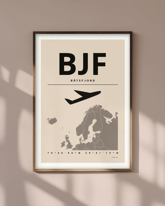 BÅTSFJORD pastellrosa, poster