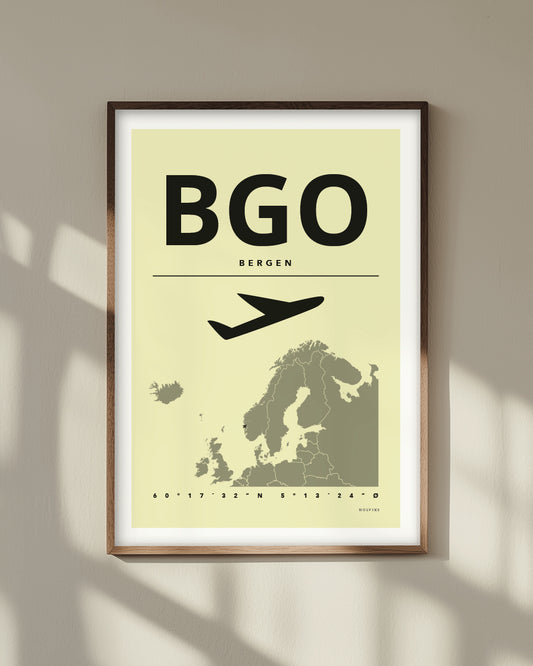 BERGEN gul, poster