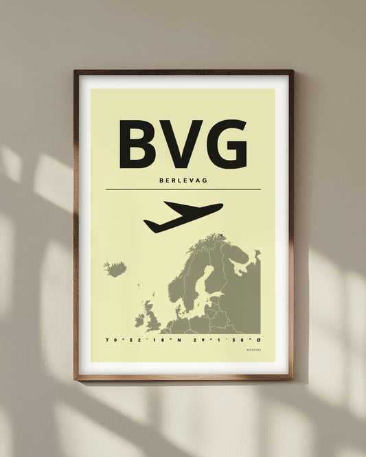 BERLEVÅG gul, poster