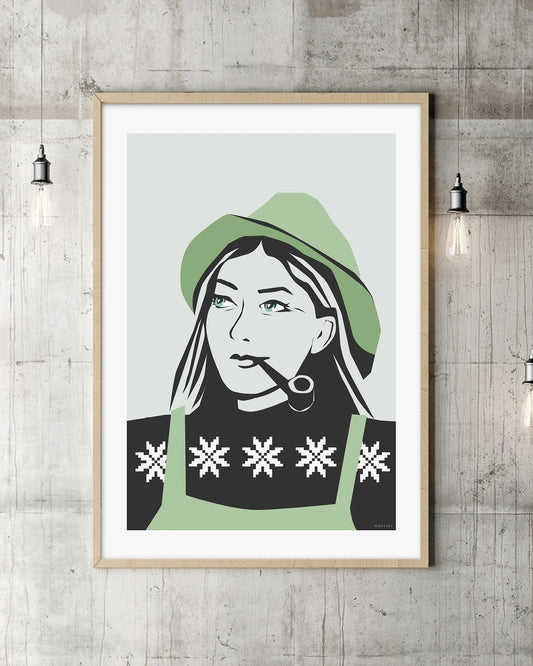 FESKARN grønn, poster