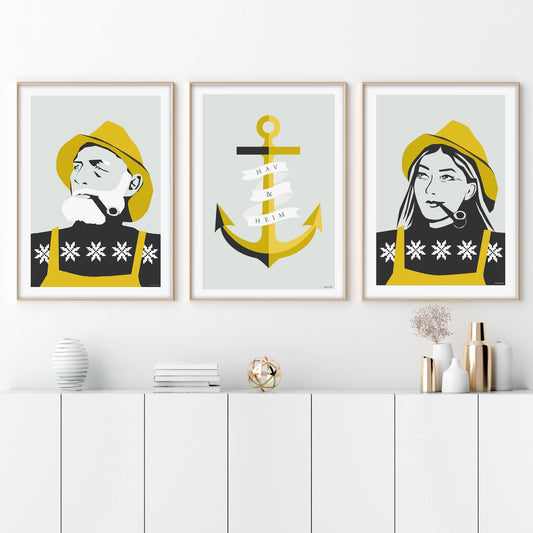Fiskeren, Hav og Heim, Feskarn i gul