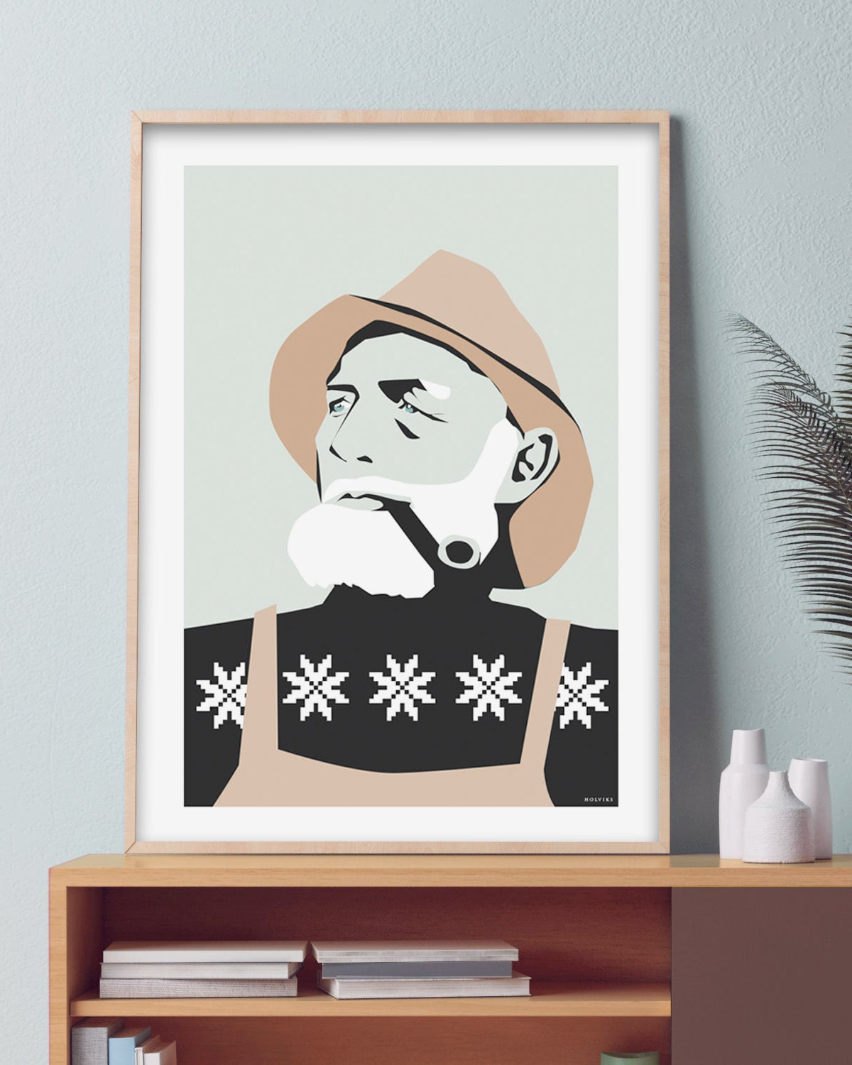 FISKEREN pastellrosa, poster