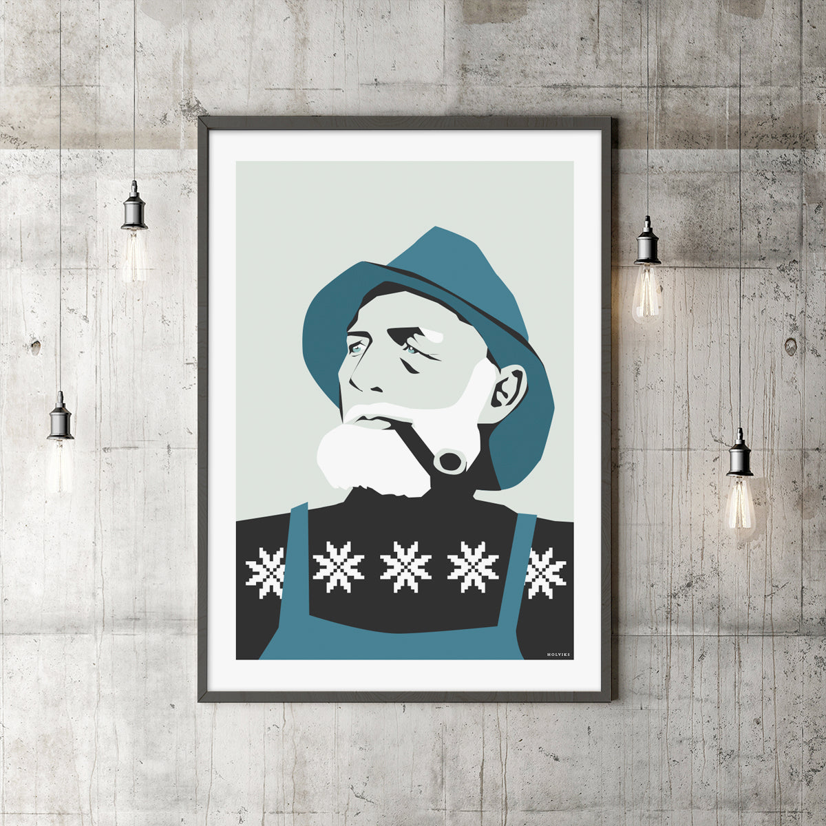 FISKEREN petrol, poster