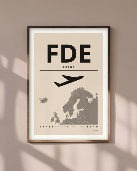 FØRDE pastellrosa, poster