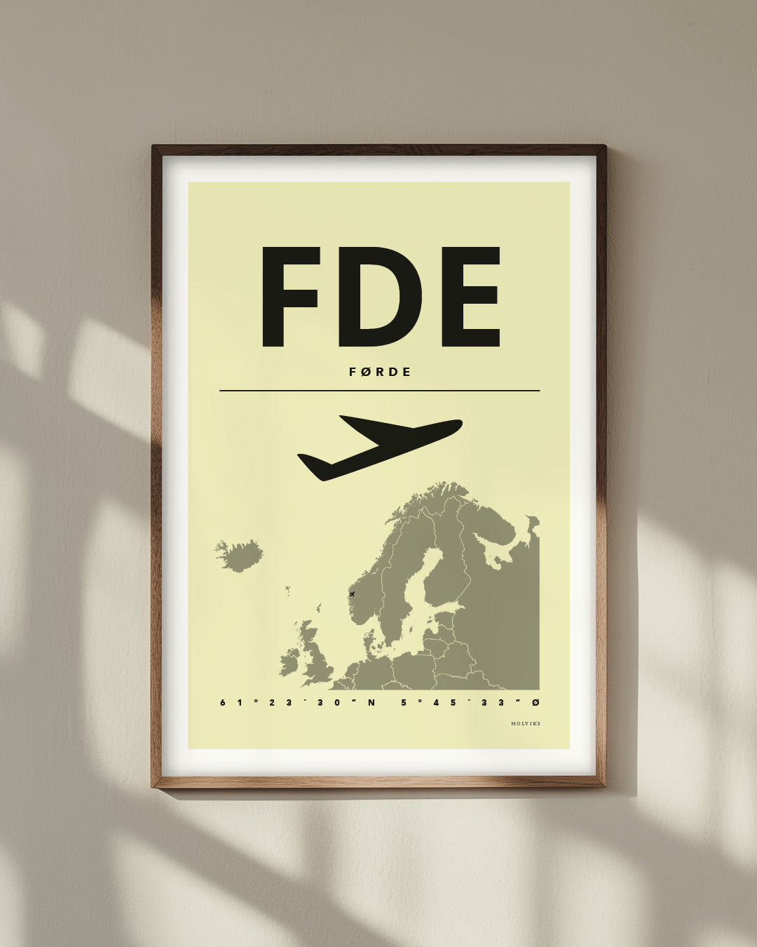 FØRDE gul, poster