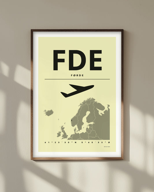 FØRDE gul, poster