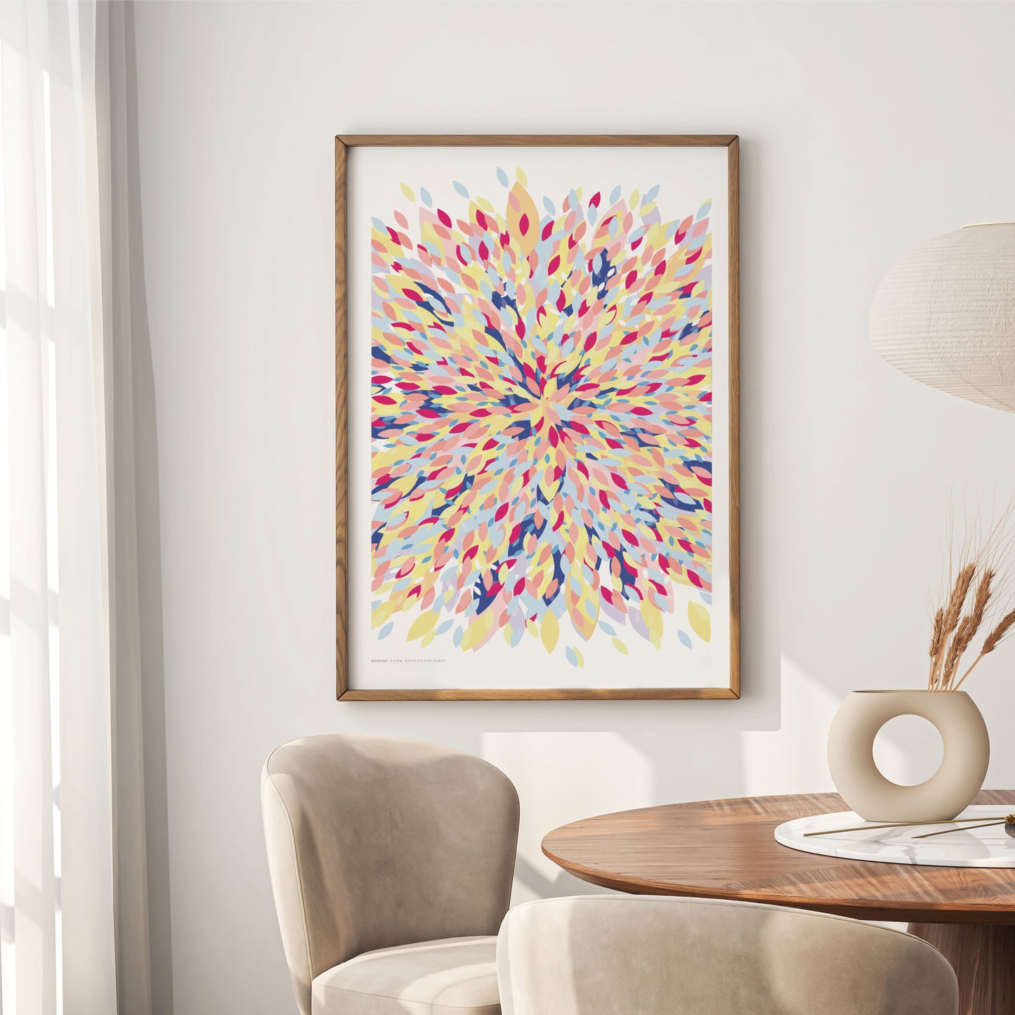 FORM Konfettiblomst, signert kunsttrykk