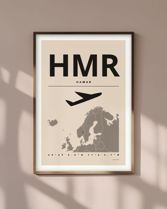 HAMAR pastellrosa, poster