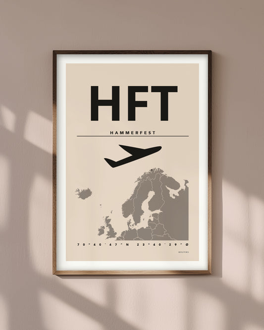 HAMMERFEST pastellrosa, poster