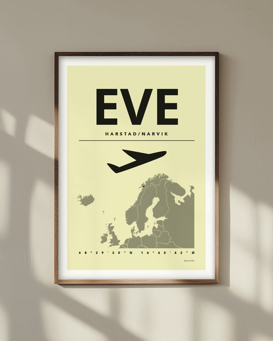 HARSTAD NARVIK gul, poster