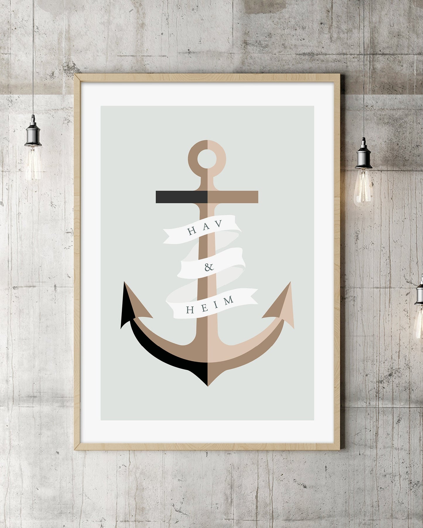 Hav & Heim, brunrosa poster
