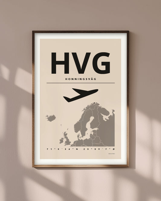 HONNINGSVÅG pastellrosa, poster
