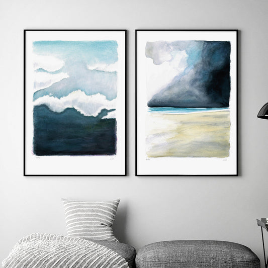 HVITE SKYER og STRAND