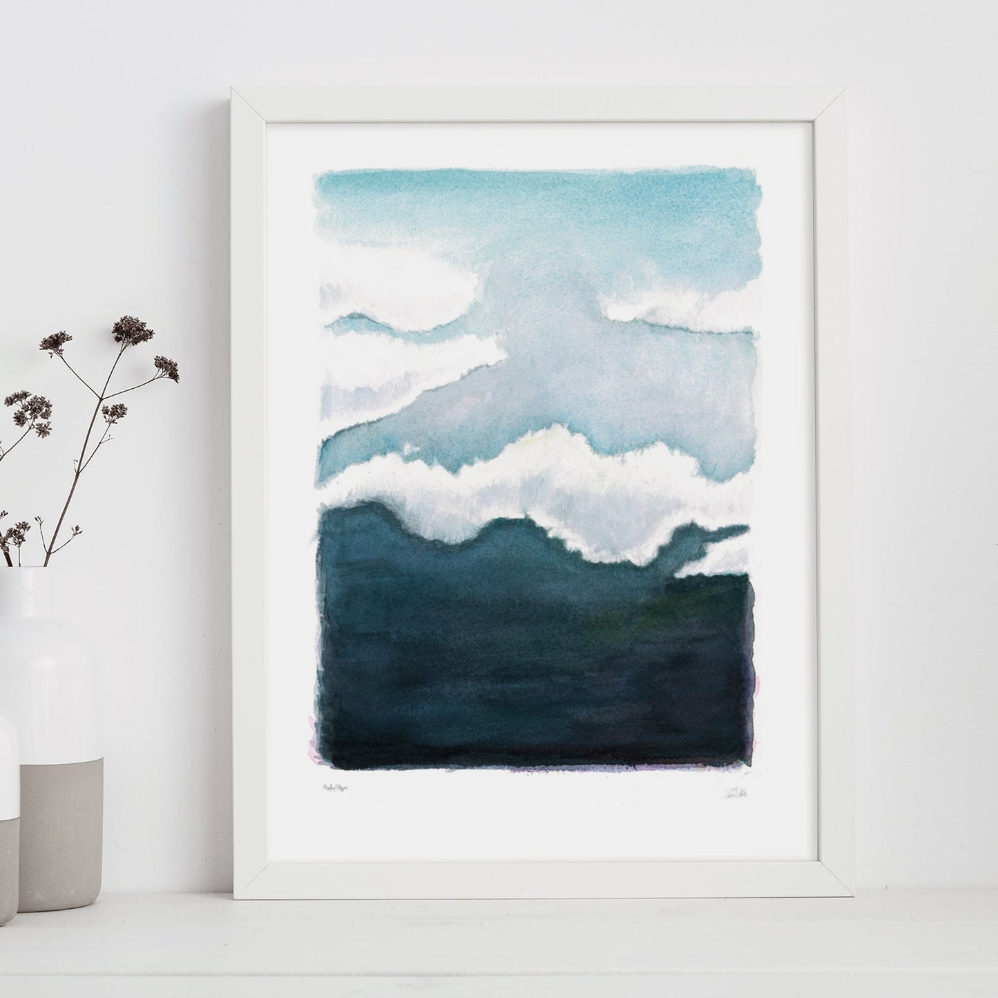 HVITE SKYER, kunsttrykk