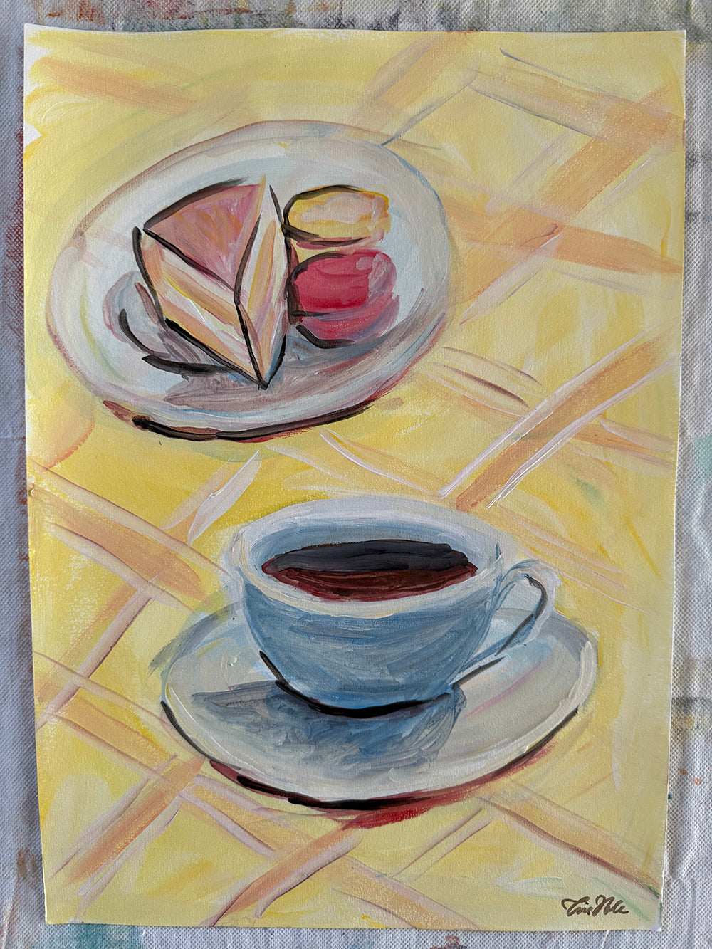 Kaffe og kaker, maleri