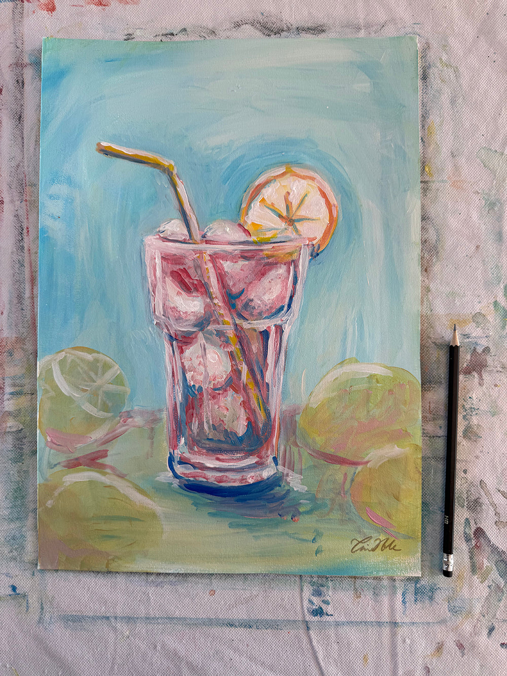 Sommerdrink, maleri