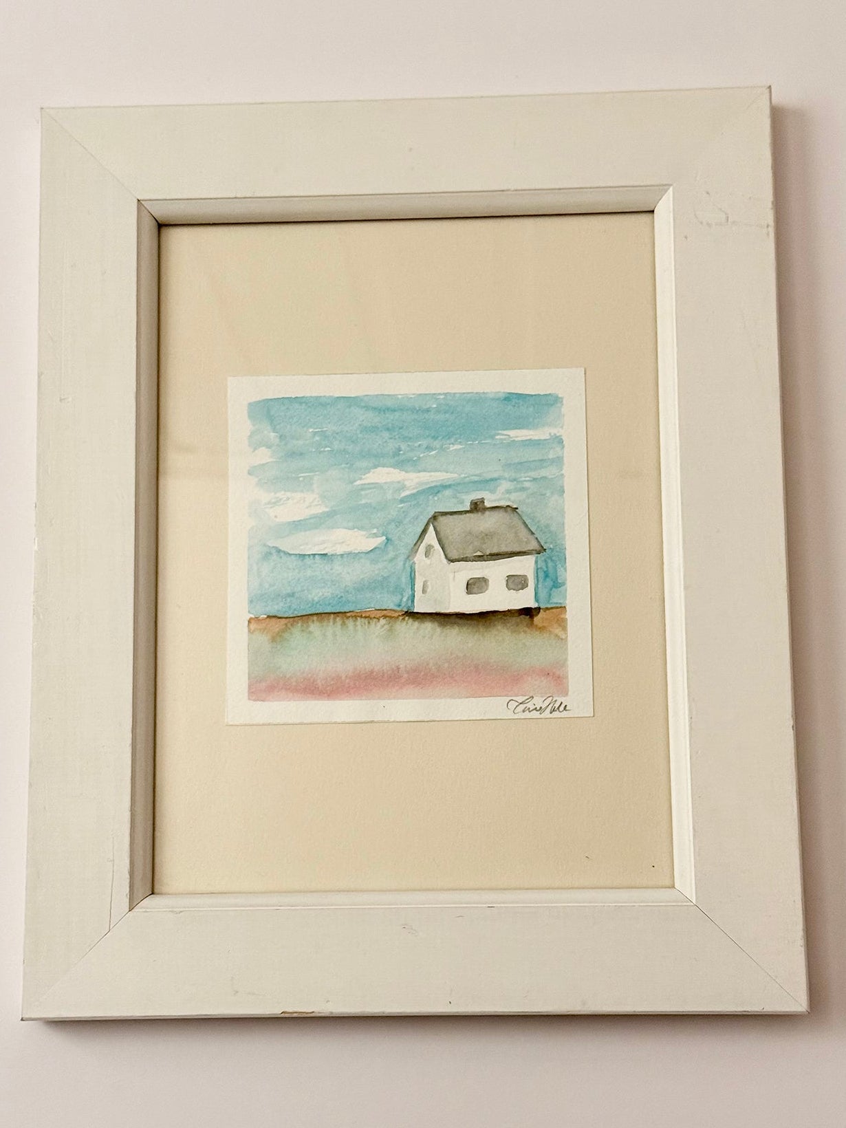 HEIMHUSET – Akvarell i ramme