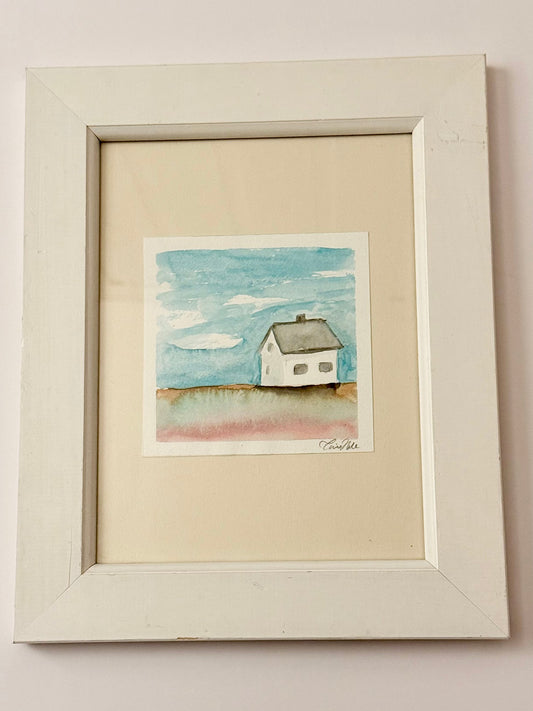 HEIMHUSET – Akvarell i ramme