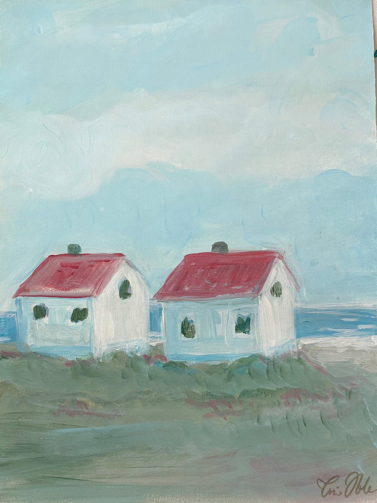 To hus ved havet, maleri