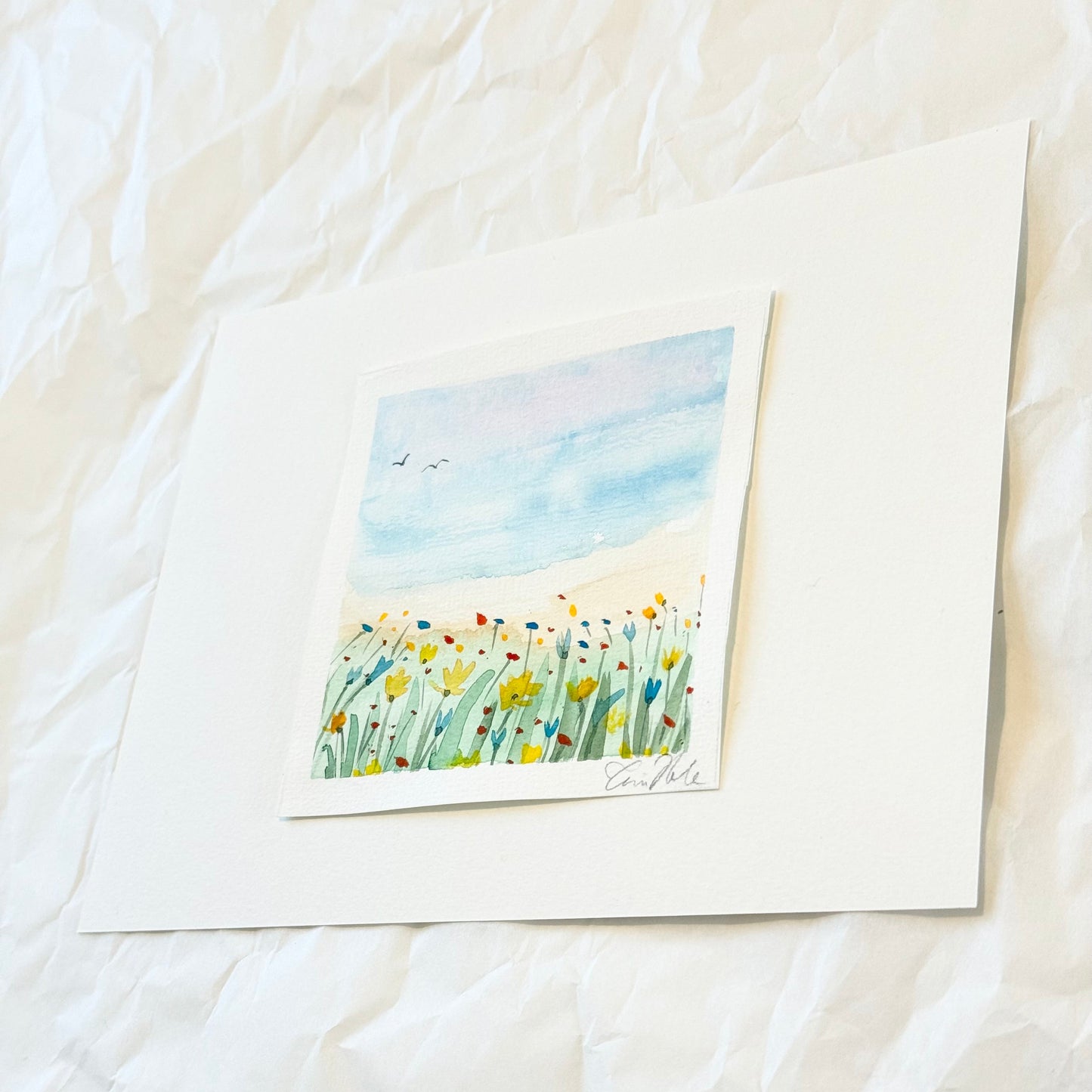 SOMMERENG – Akvarell
