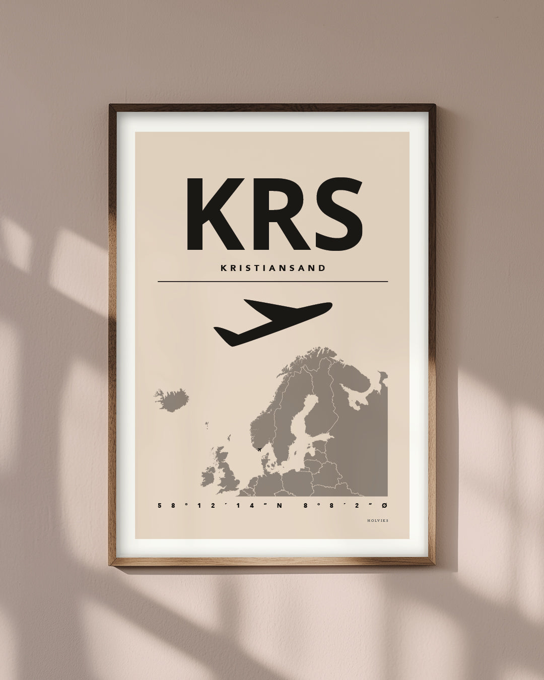 KRISTIANSAND pastellrosa, poster