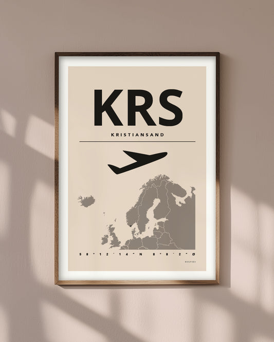 KRISTIANSAND pastellrosa, poster