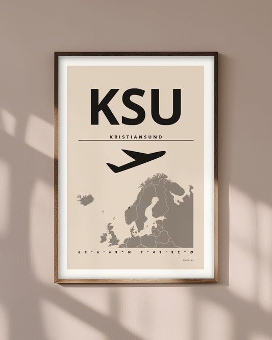 KRISTIANSUND pastellrosa, poster