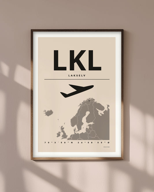 LAKSELV pastellrosa, poster