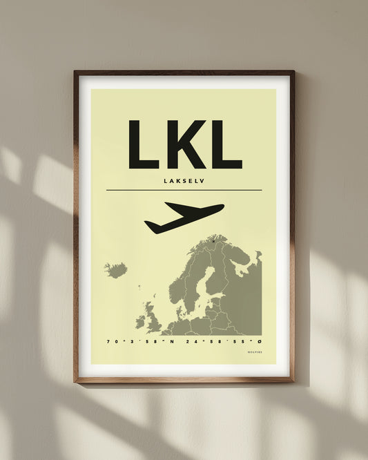 LAKSELV gul, poster