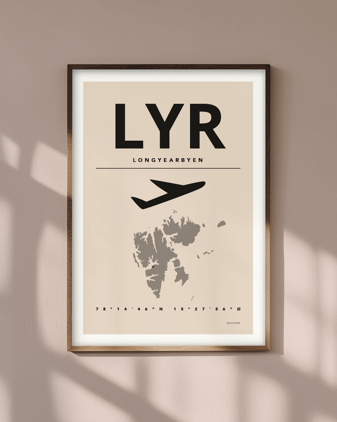 LONGYEARBYEN pastellrosa, poster