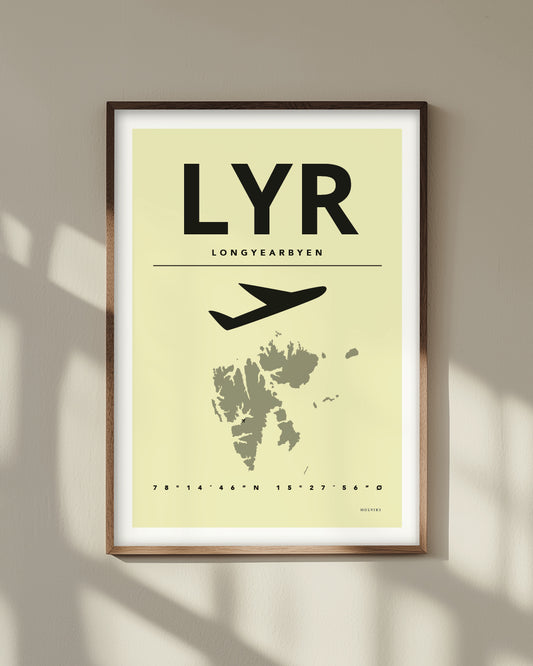 LONGYEARBYEN gul, poster