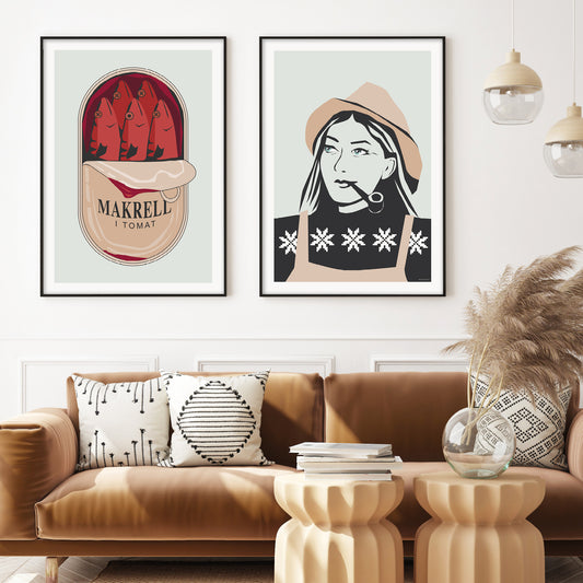 MAKRELL I TOMAT & FESKARN pastell