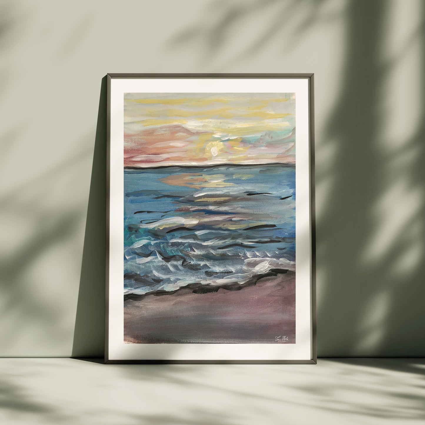 SOLNEDGANG PÅ MJELLE, limited art print
