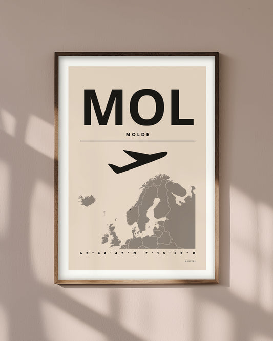 MOLDE pastellrosa, poster