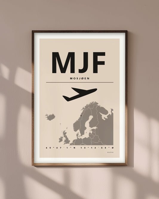 MOSJØEN pastellrosa, poster