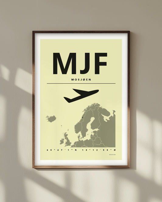MOSJØEN gul, poster