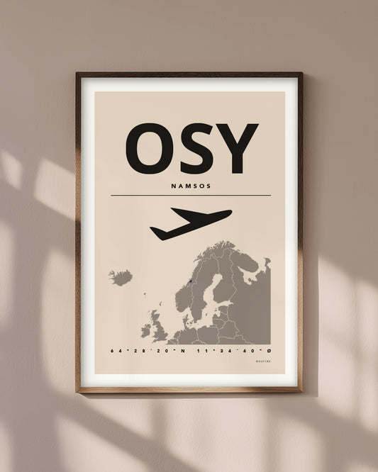 NAMSOS pastellrosa, poster