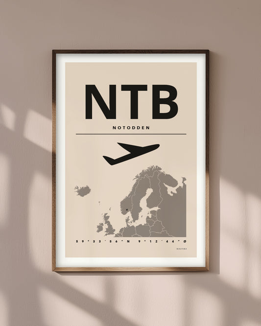 NOTODDEN pastellrosa, poster