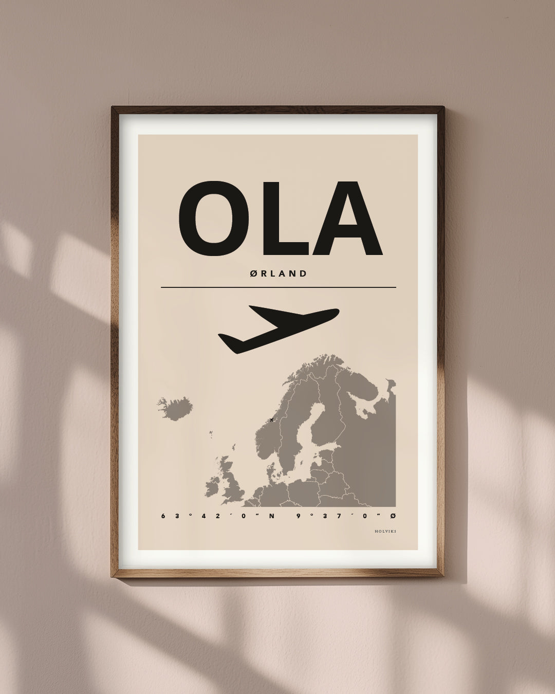 ØRLAND pastellrosa, poster