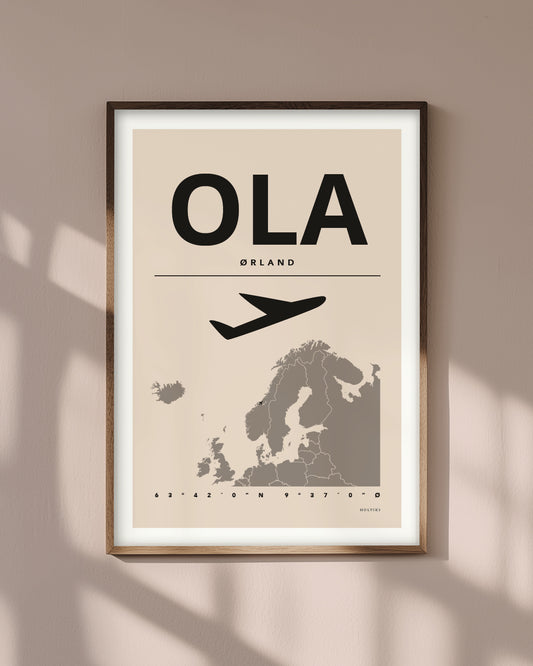ØRLAND pastellrosa, poster