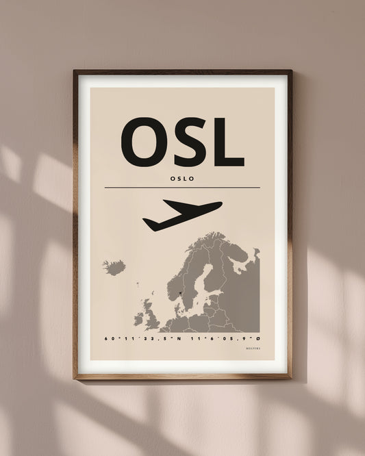 OSLO pastellrosa, poster